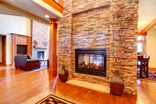Stone Hearth Installation in Denham Springs